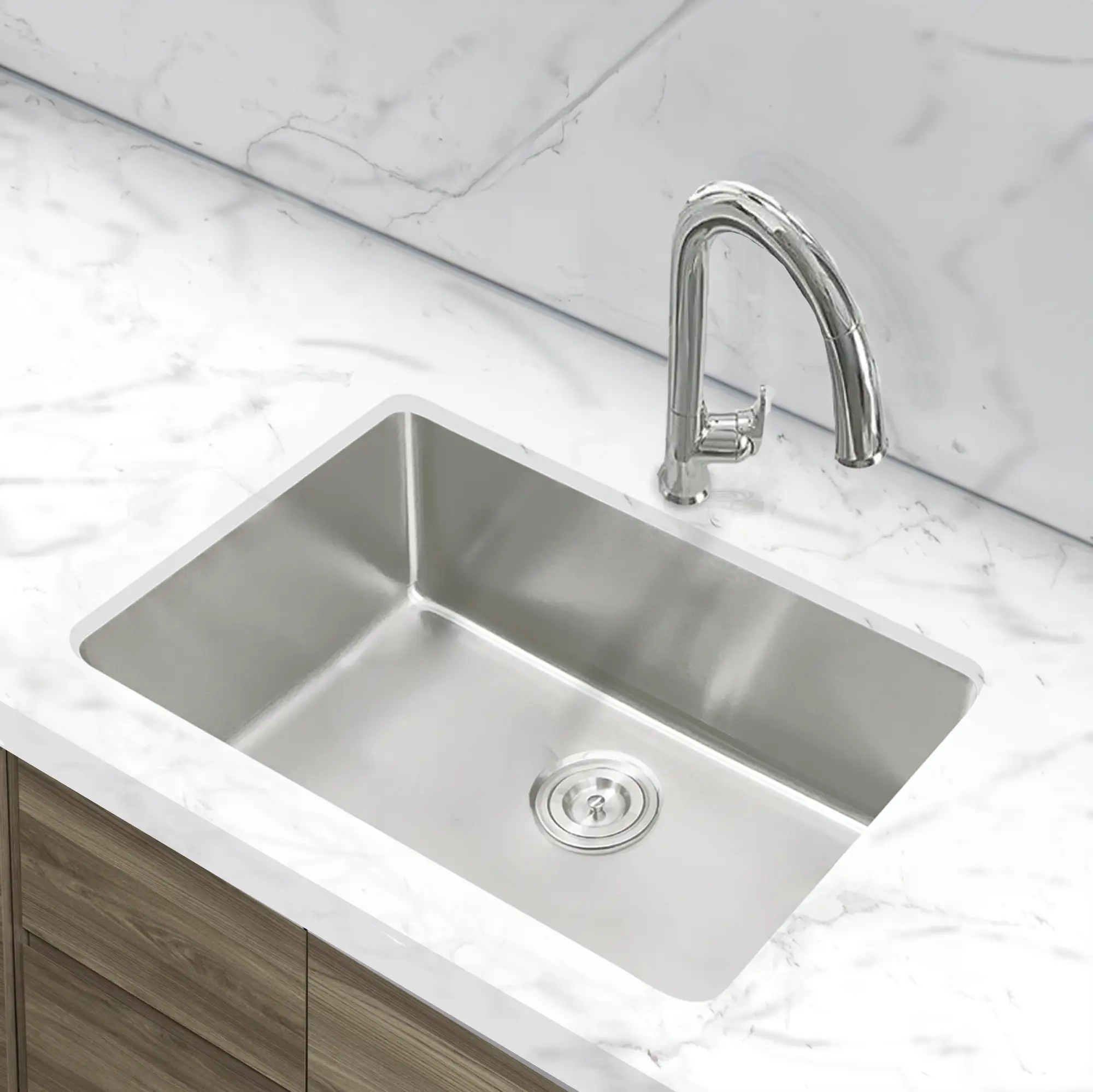 16 Ga Single 2718 Under Mount Sink - Image 2