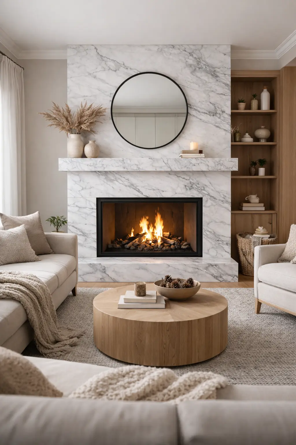 PSD-Marble Fireplace