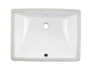 Porcelain Rectangle Bathroom Undermount Sink 1714