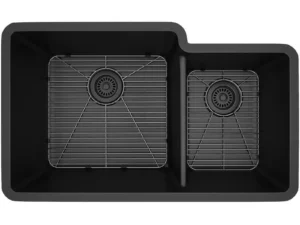 Quartz Composite Offset Double Bowl 6040